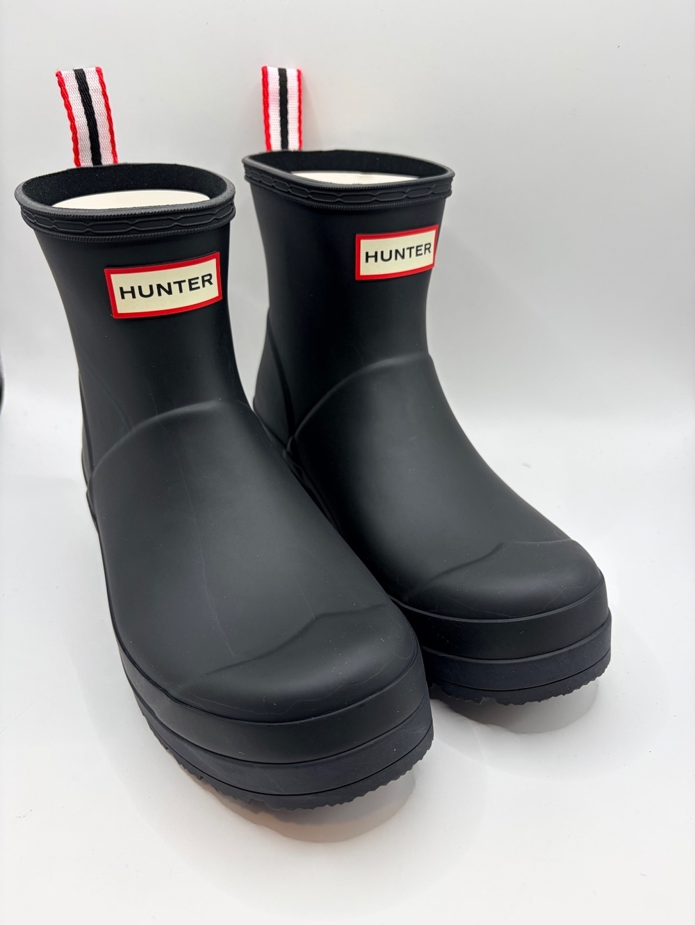 Hunter Play Short Rain Boots Womens 7 Black Waterproof WFS2020RMA New Box